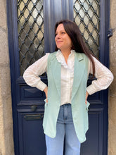 Charger l'image dans la galerie, Blazer sans manches Adelie vert d’eau