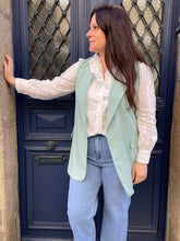 Charger l'image dans la galerie, Blazer sans manches Adelie vert d’eau