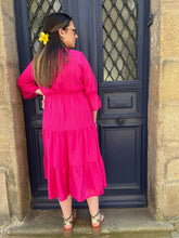 Charger l'image dans la galerie, Robe Sandra fuchsia