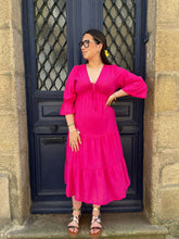 Charger l'image dans la galerie, Robe Sandra fuchsia