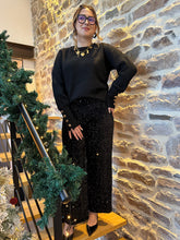 Charger l'image dans la galerie, Pantalon sequins noir Liora