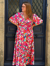 Charger l'image dans la galerie, Robe longue imprimé floral multicolore Eden