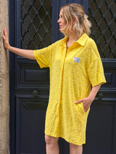 Charger l'image dans la galerie, Robe éponge jaune coquillage
