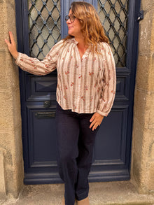 Blouse fleurie et rayée curvy Vick