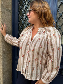 Blouse fleurie et rayée curvy Vick