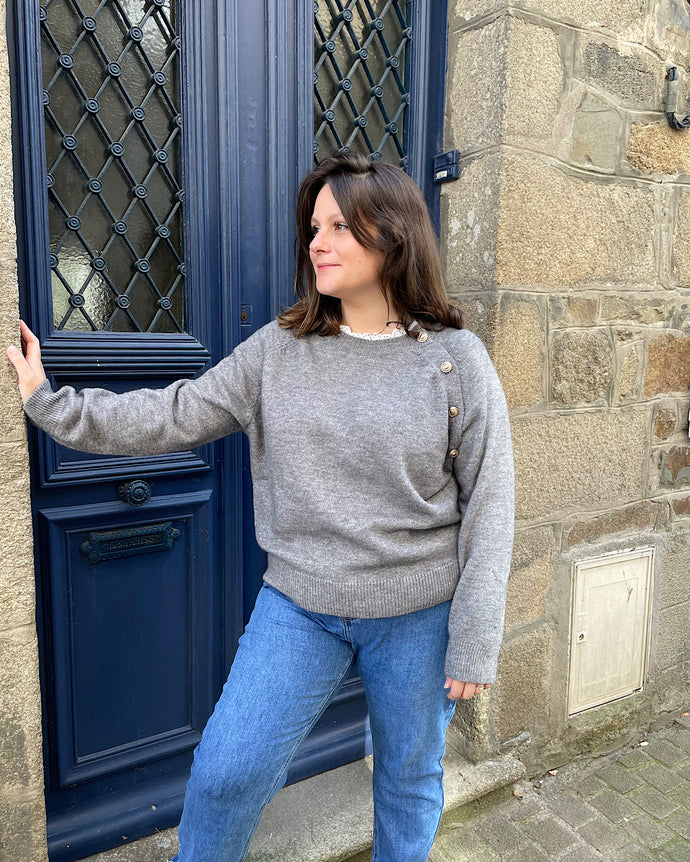 Pull gris Maelle
