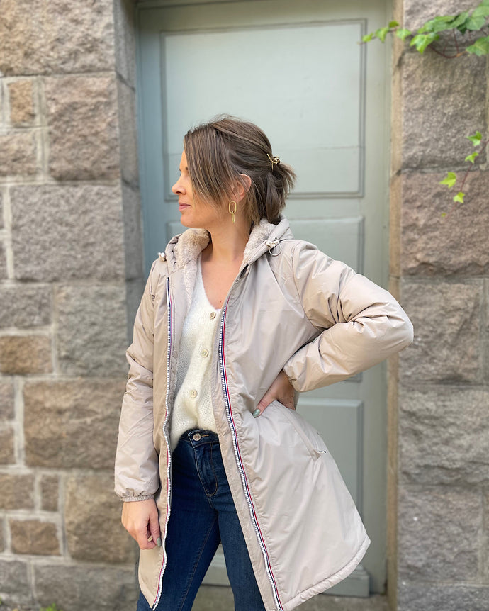 Parka fourrée beige Maria