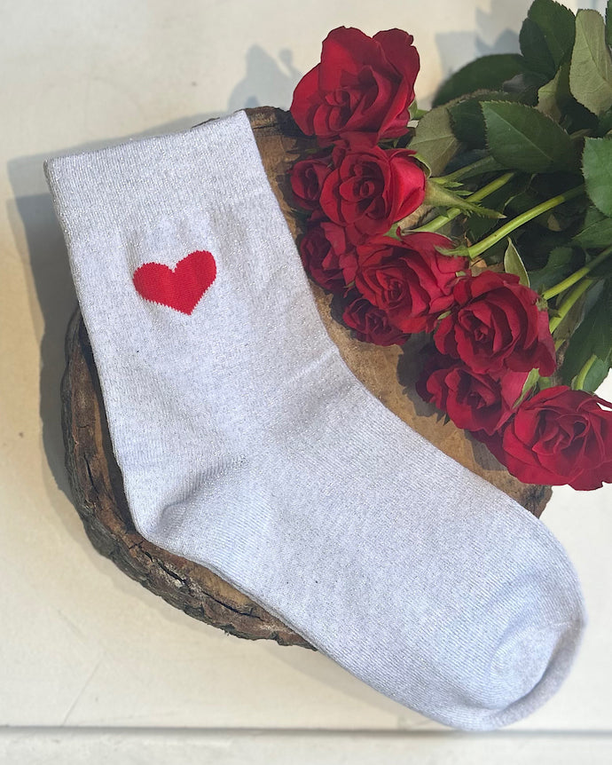 Chaussettes coeur blanches