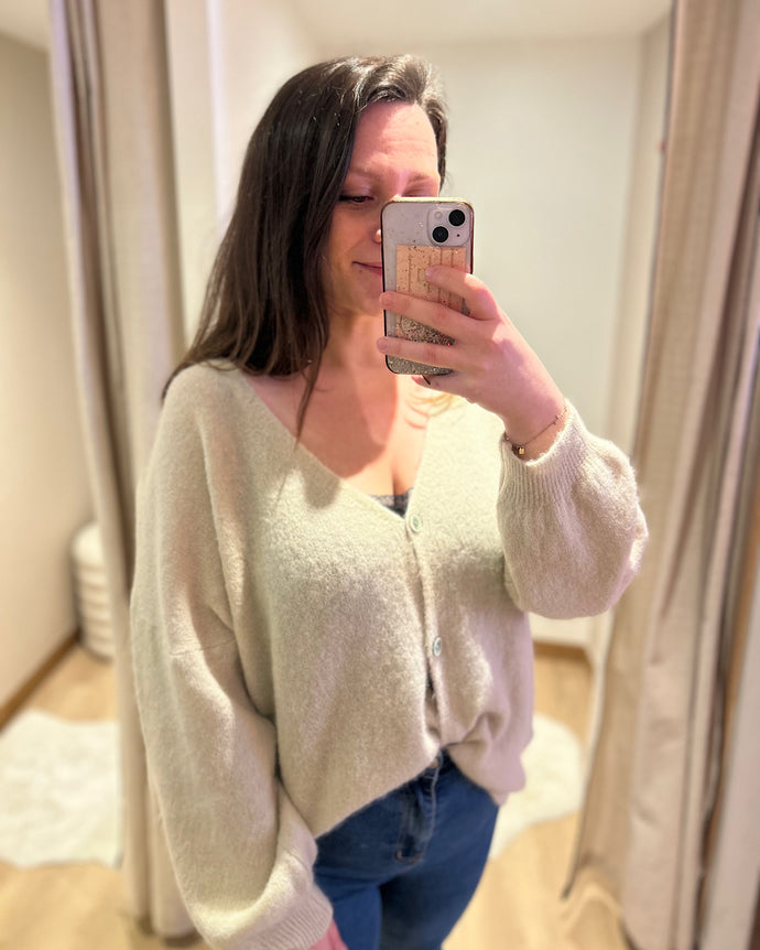 Gilet georginette beige