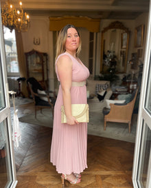 Robe Agathe rose poudrée