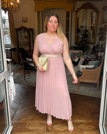Robe Agathe rose poudrée
