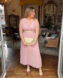 Robe Agathe rose poudrée