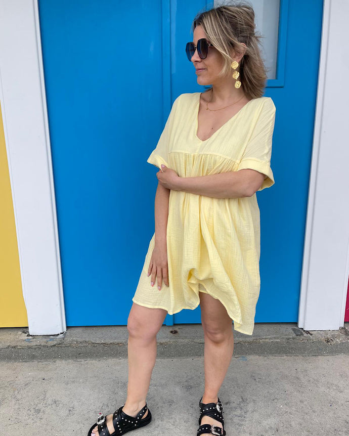 robe short Idris Jaune