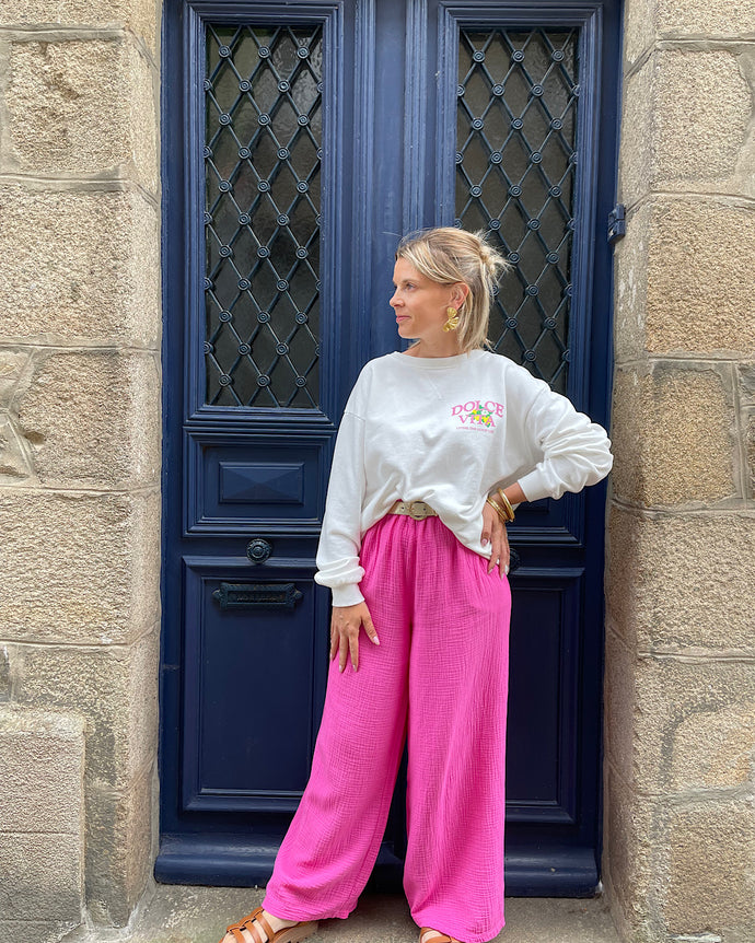 Pantalon fuchsia Felicie