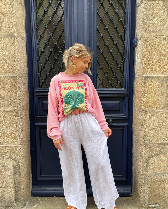 Pantalon Félicie blanc