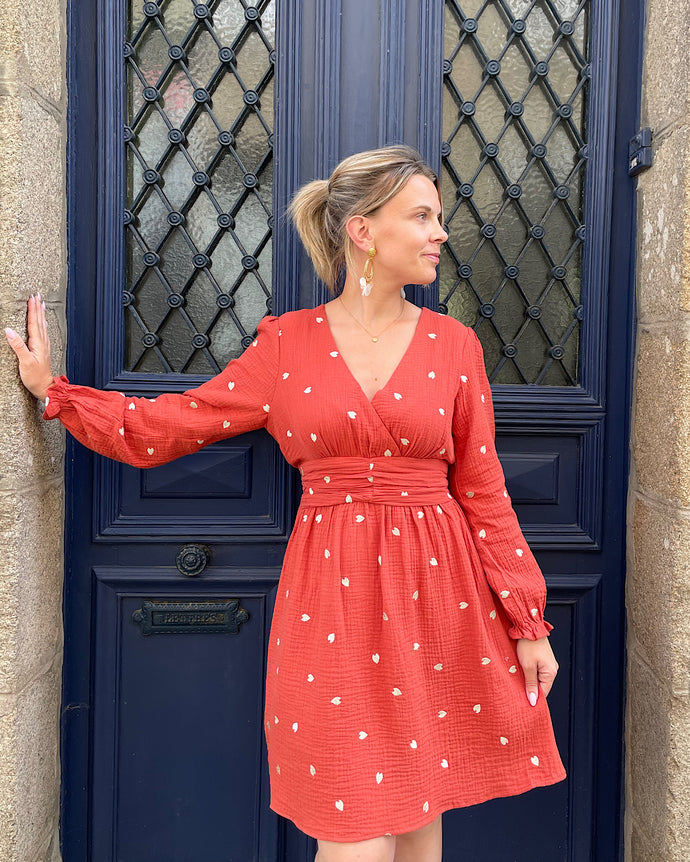 Robe Armelle terracotta
