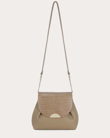 Sac Po taupe  croco