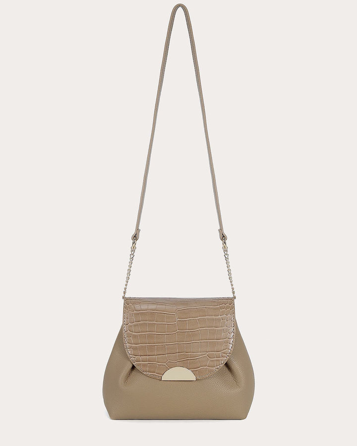 Sac Po taupe  croco