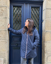 Charger l&#39;image dans la galerie, Impermeable long marine reversible  FS
