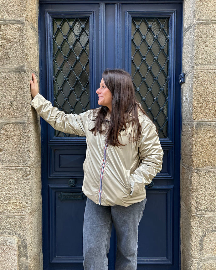 Impermeable court reversible doré FS