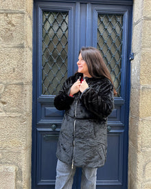 Impermeable long réversible noir FS