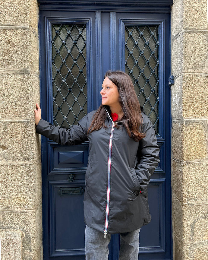 Impermeable long réversible noir FS