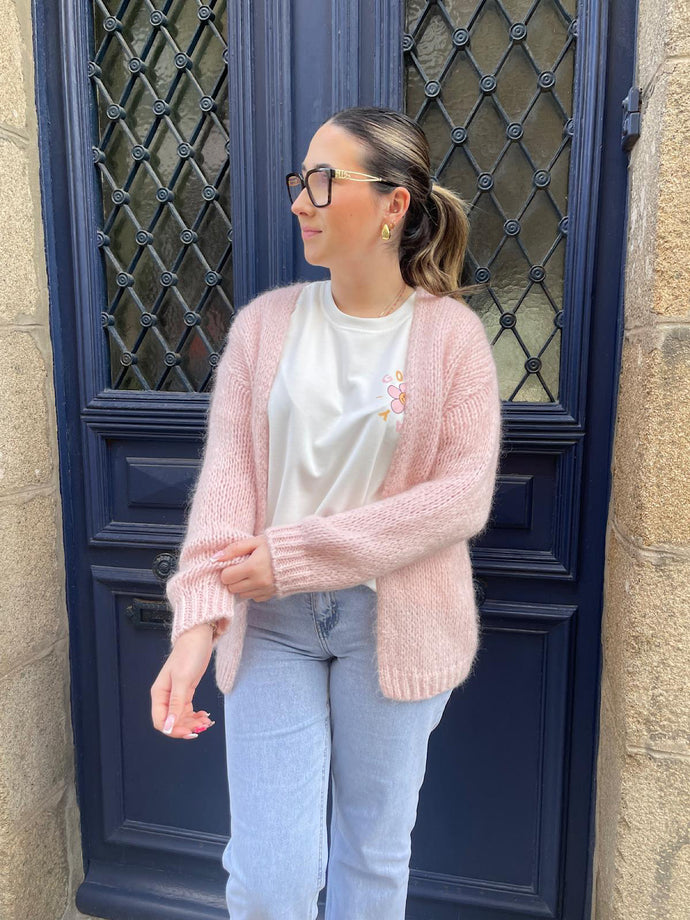 Gilet Candy rose poudré