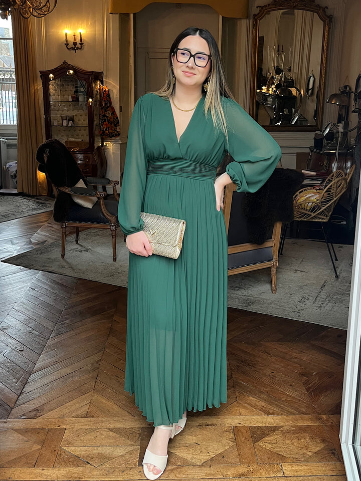 Robe Alix vert sapin