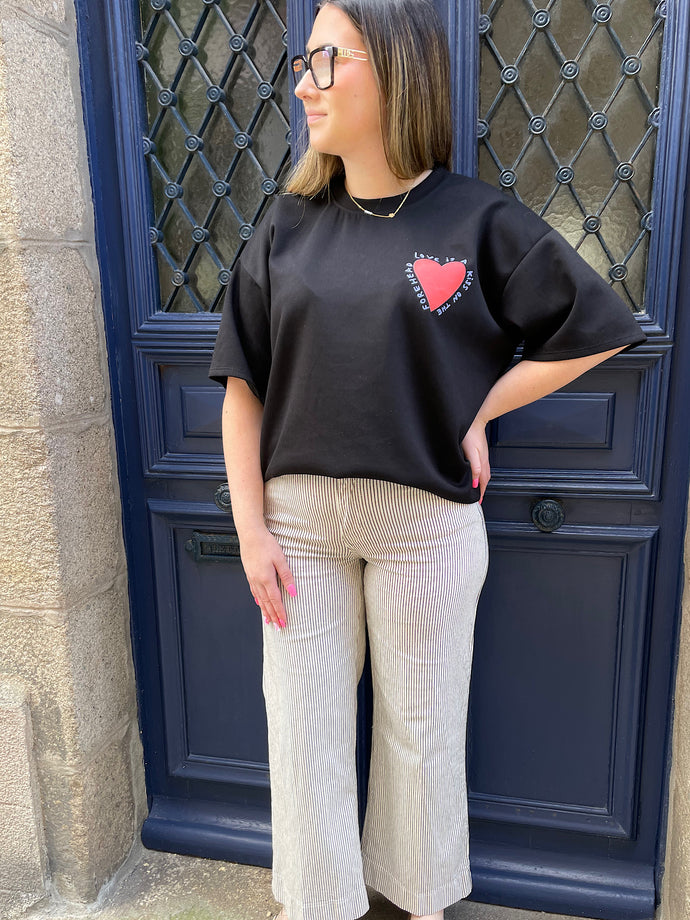 T-shirt Joyce noir