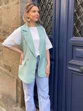 Charger l&#39;image dans la galerie, Blazer sans manches Adelia vert d&#39;eau
