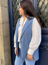 Charger l&#39;image dans la galerie, Blazer sans manches Adelie bleue
