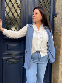 Blazer sans manches Adelie bleue