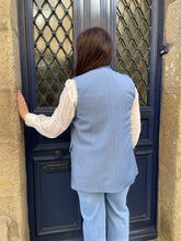 Charger l&#39;image dans la galerie, Blazer sans manches Adelie bleue

