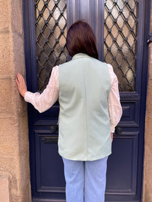 Blazer sans manches Adelie vert d’eau