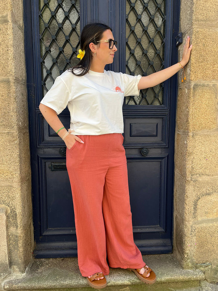 Pantalon Félicie Terracotta