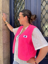 Charger l&#39;image dans la galerie, Veste sans manche polaire rose Allia
