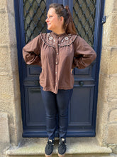 Charger l&#39;image dans la galerie, Blouse Daisy chocolat
