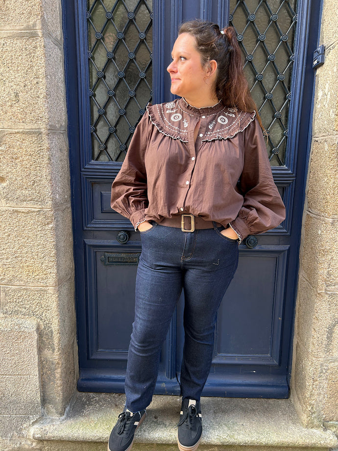 Blouse Daisy chocolat