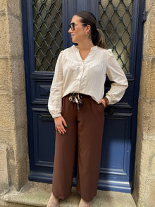 Pantalon Tan chocolat