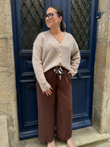 Pantalon Tan chocolat