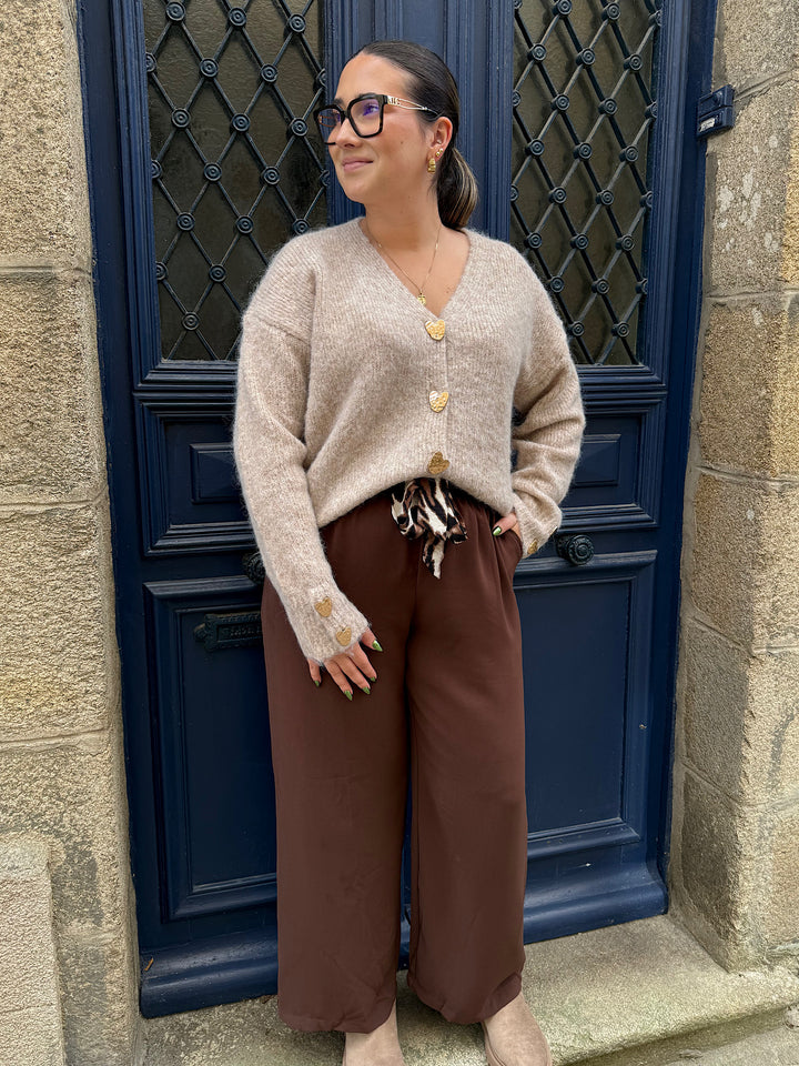 Pantalon Tan chocolat