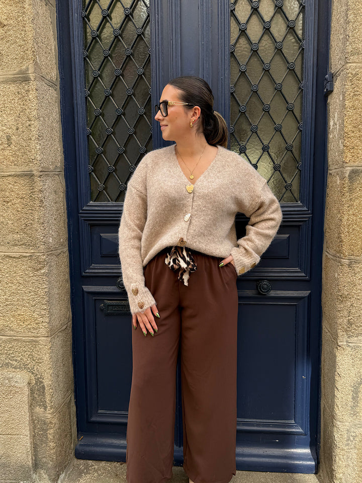 Pantalon Tan chocolat