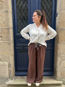 Pantalon Tan chocolat