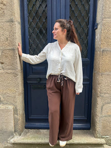 Pantalon Tan chocolat