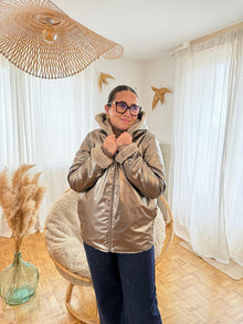 Parka bronze irisé
