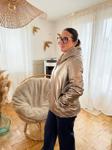 Parka bronze irisé