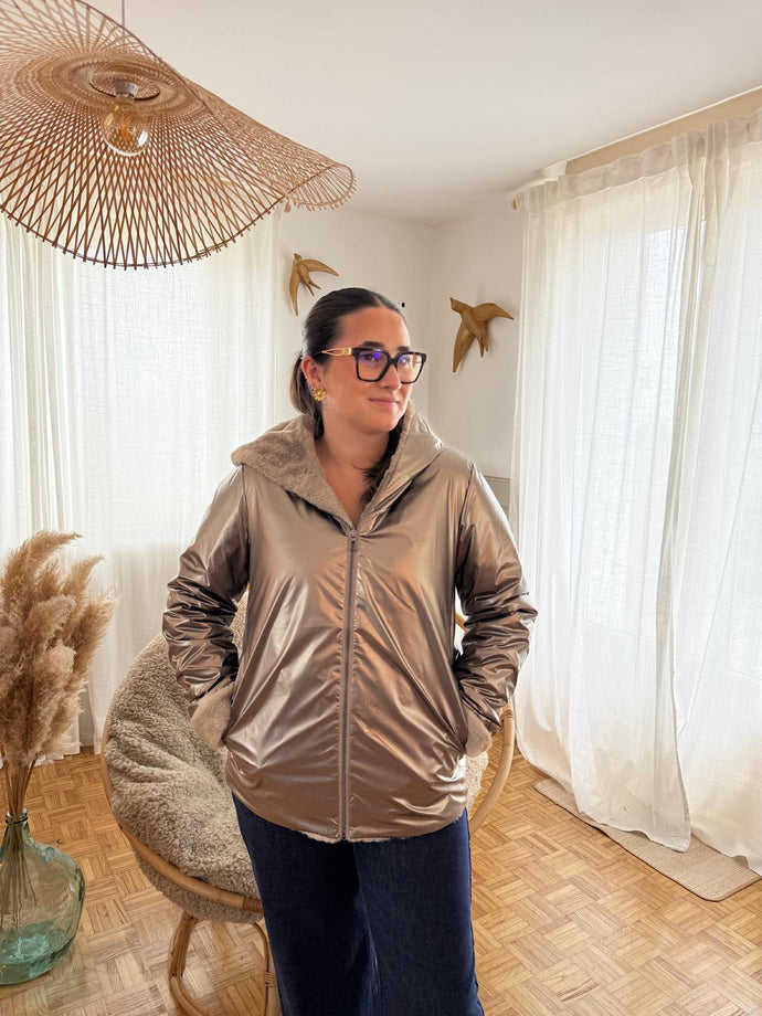 Parka bronze irisé