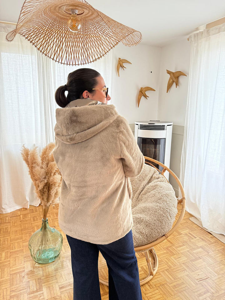 Parka bronze irisé