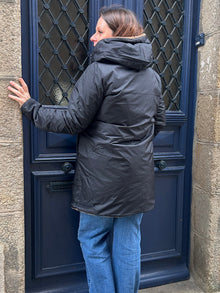 Parka reversible longue noir