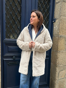 Parka reversible longue marine